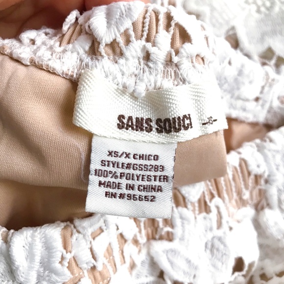 🐚 WHITE TAN CROCHET SKIRT! - Picture 7 of 11